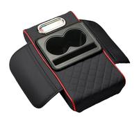 Housse de console d'accoudoir - Voiture avec siège central - Design coussin étanche - Support de tasse - Unité de rangement - Boîte à mouchoirs - Utilisation pour camion, SUV, intérieur du véhicule