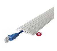 Housse de cordon de sol pour bureau et maison - Caoutchouc souple, facile à couper et à installer, protège les fils contre les dommages