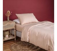 Housse De Couette 1 Personne Pur Coton Bio Rose Nude 140X200