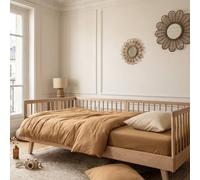 Housse De Couette 1 Personne Satin De Coton Bio Lavé Ambre 140X200