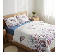 Housse de couette 100% microfibres 220 x 240 cm - Eclosion Violette