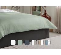 Housse de couette 100% Percale de coton 260x240 - Bleu Foncé & Bleu Clair