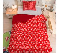 Housse de Couette 120x150 cm Enfant Motif Flocon de Neige - Parure de Lit 1 Personne Ethnique avec Taie d'oreiller 40x60, Sets de Housse Couette en Microfibre Ensemble de Literie - éCarlate C15