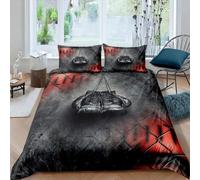 Housse De Couette 135X200 Cm Parure De Lit Enfant en Microfibre 1/2 Personnes avec Fermeture Éclair 3D Gants De Boxe Imprimé Parure De Lit en Microfibre Respirant Et Doux Et 2 Taies -67300790715