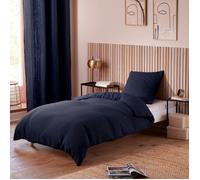Housse de Couette 140 x 200 cm + 1 Taie - Gaze de Coton - Avy Bleu Nuit