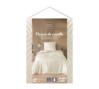 Douceur d'Intérieur - Parure de lit Heltie - Microfibre tuftée - 2 pièces 140 x 200 cm Ivoire