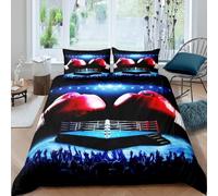 Housse de Couette 140x200 Enfant Boxe Parure de lit 1 Personne Thème Sportif Set de Housse Couette Microfibre 3D Ensemble de Literie avec 2 Taies d'oreiller B-1280