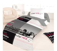 Housse de couette 140x200 MANHATTAN + 1 taie 100% coton