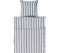 Housse de Couette 140x200 Rayures Bleues et Blanches Parure de Lit 1 Personne Géométrie Imprimée 3D Microfibre Douce Rayures Housse Couette Réversible avec 1 Taie d'oreiller b3487