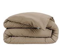 Housse de couette 140x200cm en flanelle de coton coloris Ficelle - HEDDA - ALTOBUY Marron