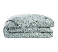 AltoBuy Allison - Housse de Couette 140x200cm Gaze de Coton Coloris Bleu Motifs Fleurs