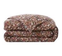 Housse de Couette 140x200cm Gaze de Coton Fond Brun Motifs Fleurs - ADONIS BRUN - ALTOBUY Multicolore G