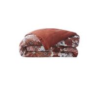 Housse de couette 140x200cm gaze de coton imprimé Floral coloris terracotta - ANASTASIA - ALTOBUY Orange