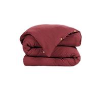 Housse de Couette 140x200cm Gaze de Coton Lie de Vin - OUREA - ALTOBUY Rouge G