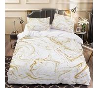 Housse de Couette 2 Personne 200x200 Motif Marbré Parure de lit Microfibre Ensemble de Literie 3D Motifs Artistiques Housse Couette et 2 Taies d'oreiller 65x65 pour Adulte a.139