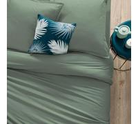 Atmosphera Housse de couette en coton – Vert céladon – 240x220 cm