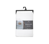 Atmosphera Housse de couette Carina 2 places coton 240 x 220 cm fermeture boutons blanc