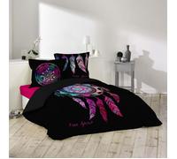 Housse de couette 200 x 200 cm + 2 taies - Coton 42 fils - Imprimé placé Porte Bonheur