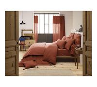 Housse de Couette 200 x 200 cm en Double Gaze de Coton - Terracotta