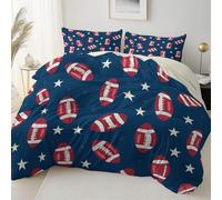 Housse de Couette 200 x 200 cm Réversible avec 2 Taie d'oreiller, Jaune Crème Microfibre brossée Douce Parure de Lit Adulte - Résumé Sports Football Stars Parure Couette avec Fermetures éclair