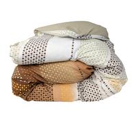 Housse de couette 200x200 cm 100% coton NIAGARA marron Châtaigne