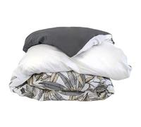 Housse de couette 200x200 cm coton SUMATRA gris Fusain