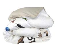 Housse de couette 200x200 cm en 100% percale de coton NOÉ blanc