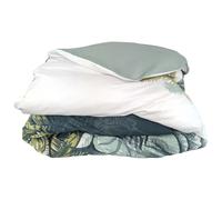 Housse de couette 200x200 cm percale 100% coton TRINIDAD mousson