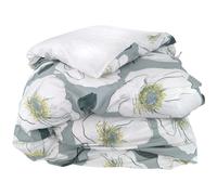 Housse de couette 200x200 cm percale de coton ADÈLE vert céladon