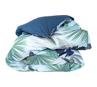 Housse de couette 200x200 cm percale de coton MOOREA PACIFIC bleu/vert