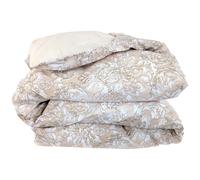 Housse de couette 200x200 cm percale de coton PALAZZO beige