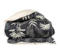 Housse de couette 200x200 cm satin de coton CAYENNE noir Ebène