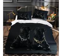 Housse de Couette 200x200 Corso De Canne Italien Parure de Lit 2 Personnes Ado Fille Enfant 3 Pièces avec Fermeture Éclai et 2 Taie d'oreiller 3D Chien Animal Douce Microfibre Ensemble de Literie