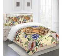 Housse De Couette 200X200 Le Tigre Linge De Lit Et Oreillers,Parure Housse De Couette,Literie Imprimée Microfibre,Enfants Filles Garçons
