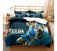 Housse De Couette 200x200 Parure De Lit Queen Size 2 Personnes Avec Housse De Couette Et 2 Taies D'oreiller, The Legend Of Zelda