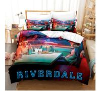 Housse de Couette 200x200 Strang-er Things, 2 Personnes, Parure de Lit Motif,2 Taies d'oreiller 50x75, Zippée, Microfibre Doux(K7)