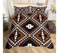 Housse de Couette 200x220 Tribu Africaine Parure de Lit Adulte 2 Personnes Microfibre Respirante Exotique Ensemble de Literie avec Fermeture Éclair et 2 Taies d'oreiller b-3077