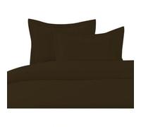 Housse de Couette 220x240 CHOCO + 2 taies + 1 Drap housse 140x190 100% coton HOMEROKK