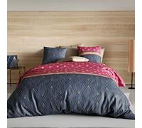 Housse de Couette 220x240 cm + 2 taies d'oreiller 63x63 cm Coton 57 Fils Lily - Parure de lit 3 pièces 100% Coton 240x220 (LargeurXLongeur)