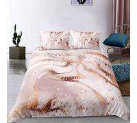 Housse De Couette 220X240 Cm Enfant Sable Mouvant En Marbre Coloré 3D Imprimé Fille Parure De Lit 1 Personnes 3 Pièces Confortable Doux Microfibre Avec Fermeture Éclair Literie Et 2 Taie D'Oreiller