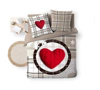 Housse de couette 220x240 cm + taies - Love mountain - Multicolore