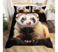 Housse de Couette 220x240 Loutre Parure de Lit Animaux Mignons Ultra Doux Respirante Microfibre Literie Set 2 Personnes avec 2 Taies d'oreiller 65x65 cm H.1384