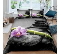 YELDAN Housse de Couette 220x240 Style Chinois - Parure de Lit 2 Personne avec Fermeture éclair - Sets de Housses de Couettes Imprimée en Microfibre Douce avec 2 Taie d'oreiller 65x65