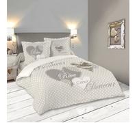 Housse de couette 220x240cm et deux taies Lyna 100% coton