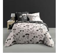 Douceur d'Intérieur Parure de lit réversible Iris 3 pièces 240 x 220 cm 100% percale de coton