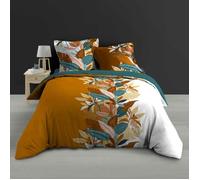 Housse de couette 240 x 220 cm percale de coton 78 fils imprimé Yucca
