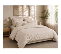 Housse de Couette 240 x 220 cm Prestige 120 Fils/cm² Satin de Coton Sable