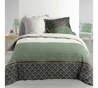 Housse de couette - 240 X 220 cm + taies - Percale 78 fils - Motifs graphiques b