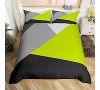 Housse de Couette 240 x 260 Géométrie Parure de Lit Art Abstrait Moderne Imprimé 3D Sets de Housses de Couettes en Microfibre Doux avec Fermeture Éclair et 2 Taies d'oreiller C-734