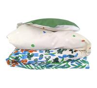 Housse de couette 240x220 cm en 100% coton ÉVASION Blanc vert